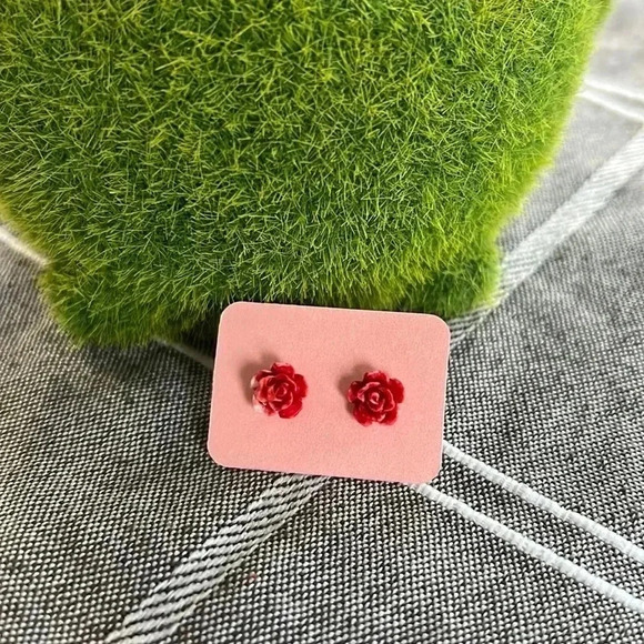New handmade by  jax flower earrings - Picture 1 of 2